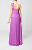 Plain One Shoulder Sleeveless Zipper Floor Length Sash Evening Dresses