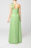 Plain One Shoulder Sleeveless Zipper Floor Length Sash Evening Dresses