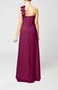 Plain One Shoulder Sleeveless Zipper Floor Length Sash Evening Dresses