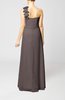 Plain One Shoulder Sleeveless Zipper Floor Length Sash Evening Dresses