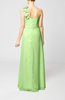 Plain One Shoulder Sleeveless Zipper Floor Length Sash Evening Dresses