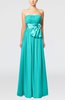 Plain Column Zipper Chiffon Floor Length Wedding Guest Dresses