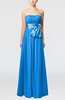 Plain Column Zipper Chiffon Floor Length Wedding Guest Dresses
