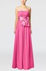 Plain Column Zipper Chiffon Floor Length Wedding Guest Dresses