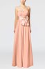 Plain Column Zipper Chiffon Floor Length Wedding Guest Dresses