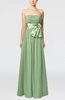 Plain Column Zipper Chiffon Floor Length Wedding Guest Dresses