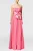 Plain Column Zipper Chiffon Floor Length Wedding Guest Dresses
