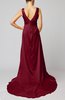 Elegant Garden Sheath Sleeveless Elastic Woven Satin Court Train Beaded Bridal Gowns