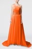 Modest Outdoor Sheath Chiffon Court Train Pleated Bridal Gowns