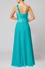Gorgeous Sheath One Shoulder Sleeveless Floor Length Flower Wedding Guest Dresses
