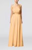 Elegant A-line Sleeveless Chiffon Floor Length Ribbon Wedding Guest Dresses