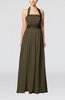 Elegant A-line Sleeveless Chiffon Floor Length Ribbon Wedding Guest Dresses
