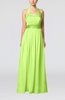 Elegant A-line Sleeveless Chiffon Floor Length Ribbon Wedding Guest Dresses