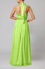 Elegant A-line Sleeveless Chiffon Floor Length Ribbon Wedding Guest Dresses