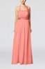 Elegant A-line Sleeveless Chiffon Floor Length Ribbon Wedding Guest Dresses