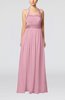 Elegant A-line Sleeveless Chiffon Floor Length Ribbon Wedding Guest Dresses