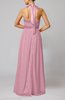 Elegant A-line Sleeveless Chiffon Floor Length Ribbon Wedding Guest Dresses