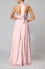 Elegant A-line Sleeveless Chiffon Floor Length Ribbon Wedding Guest Dresses