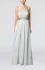 Elegant A-line Sleeveless Chiffon Floor Length Ribbon Wedding Guest Dresses