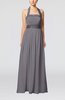 Elegant A-line Sleeveless Chiffon Floor Length Ribbon Wedding Guest Dresses