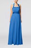 Elegant A-line Sleeveless Chiffon Floor Length Ribbon Wedding Guest Dresses