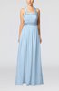Elegant A-line Sleeveless Chiffon Floor Length Ribbon Wedding Guest Dresses