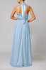 Elegant A-line Sleeveless Chiffon Floor Length Ribbon Wedding Guest Dresses