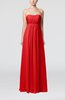 Plain Empire Sleeveless Zip up Floor Length Wedding Guest Dresses