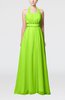 Elegant Destination Empire Halter Sleeveless Chiffon Floor Length Bridal Gowns