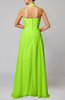 Elegant Destination Empire Halter Sleeveless Chiffon Floor Length Bridal Gowns
