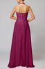 Elegant Destination Empire Halter Sleeveless Chiffon Floor Length Bridal Gowns