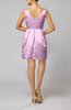 Plain Sleeveless Satin Short Flower Bridesmaid Dresses