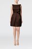 Plain Sleeveless Satin Short Flower Bridesmaid Dresses