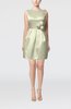Plain Sleeveless Satin Short Flower Bridesmaid Dresses