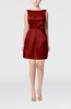 Plain Sleeveless Satin Short Flower Bridesmaid Dresses