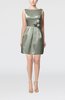 Plain Sleeveless Satin Short Flower Bridesmaid Dresses