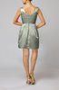 Plain Sleeveless Satin Short Flower Bridesmaid Dresses