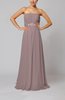 Romantic Column Strapless Chiffon Ruching Evening Dresses