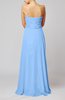 Romantic Column Strapless Chiffon Ruching Evening Dresses