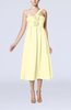 Casual One Shoulder Sleeveless Chiffon Pleated Wedding Guest Dresses