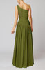 Plain Column One Shoulder Sleeveless Chiffon Ruching Wedding Guest Dresses