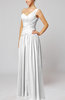 Plain Column One Shoulder Sleeveless Chiffon Ruching Wedding Guest Dresses