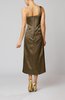 Elegant Column One Shoulder Sleeveless Tea Length Little Black Dresses