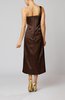 Elegant Column One Shoulder Sleeveless Tea Length Little Black Dresses