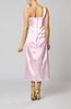 Elegant Column One Shoulder Sleeveless Tea Length Little Black Dresses