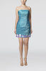 Modern Strapless Sleeveless Zip up Taffeta Short Club Dresses