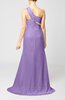 Elegant Column Zipper Chiffon Sweep Train Draped Evening Dresses