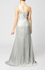 Elegant Column Zipper Chiffon Sweep Train Draped Evening Dresses