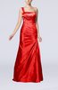 Gorgeous Column Sleeveless Zip up Silk Like Satin Floor Length Evening Dresses
