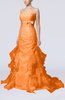 Cinderella Hall Column Backless Satin Court Train Bridal Gowns